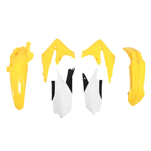 Yamaha WR250F 2020 Rtech Yellow White Plastics Kit Inc Fenders & Shrouds