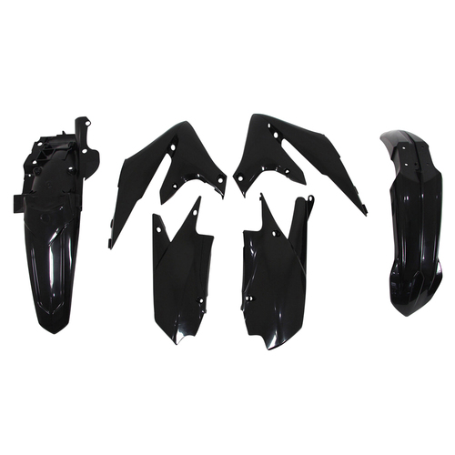 Yamaha WR450F 2021-2023 Rtech Black Plastics Kit Inc Fenders & Shrouds