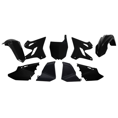 Yamaha YZ125 2002-2014 Rtech Black Re-Style Plastics Kit Inc Fenders & Shrouds