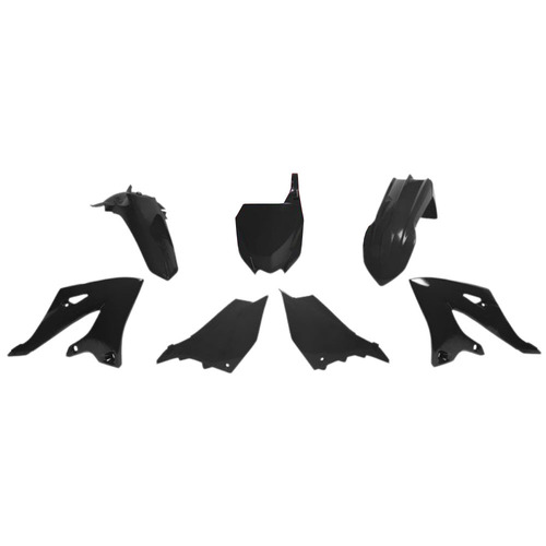 Yamaha YZ125 2022-2024 Rtech Black Plastics Kit Inc Fenders & Shrouds