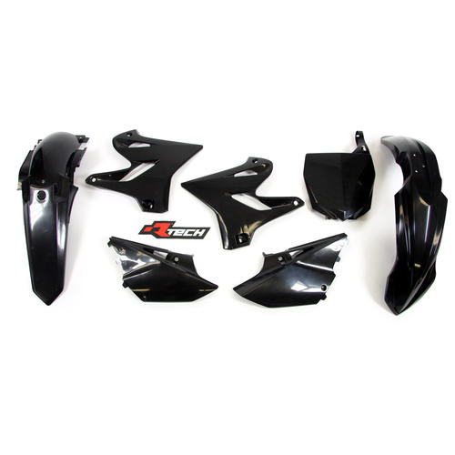 Yamaha YZ250 2015-2021 Rtech Black Plastics Kit Inc Fenders & Shrouds