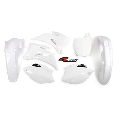 Yamaha YZ250F 2008 Rtech White Plastics Kit Inc Fenders & Shrouds