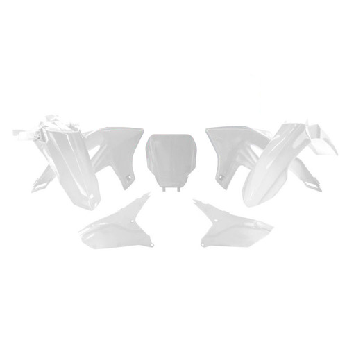 Yamaha YZ450F 2023-2024 Rtech White Plastics Kit Inc Fenders & Shrouds
