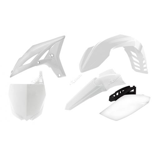 Yamaha YZ250F 2010-2013 Rtech White Plastics Kit Inc Fenders & Shrouds