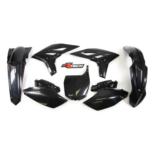 Yamaha YZ250F 2012 Rtech Black Plastics Kit Inc Fenders & Shrouds