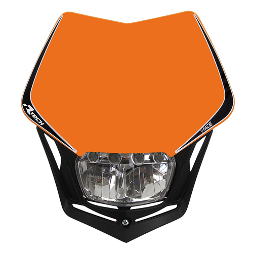 Racetech Universal V-Face Full Led Headlight Orange 