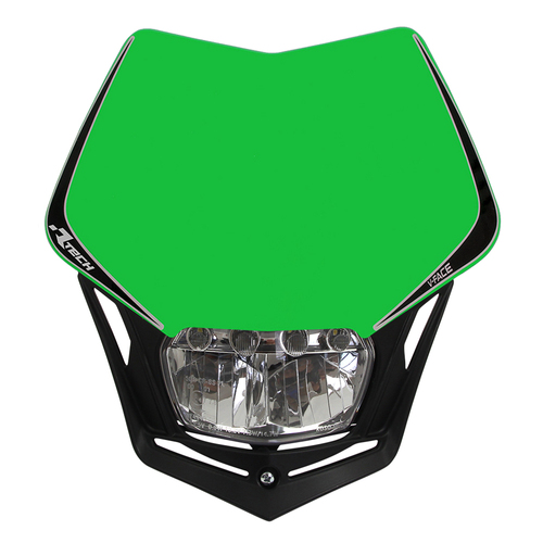 Racetech Universal V-Face Full Led Headlight Green