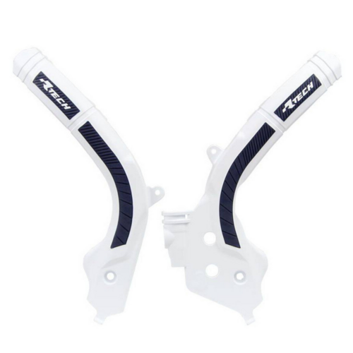 KTM 125 XC-W 2017-2019 Rtech Frame Guard White/Blue Plastic