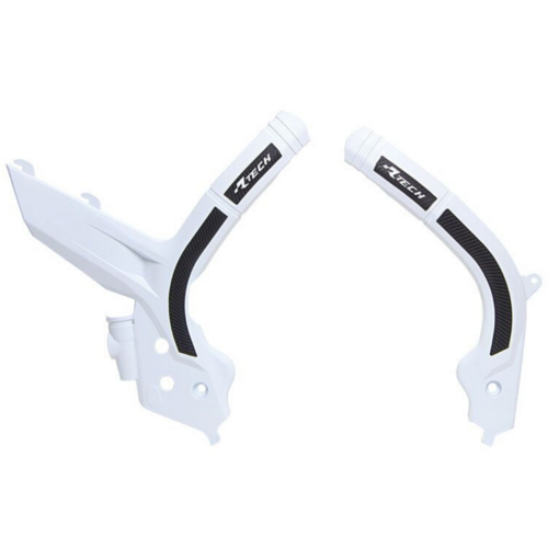 KTM 350 XC-F 2019-2021 Rtech Frame Guard White/Black Plastic