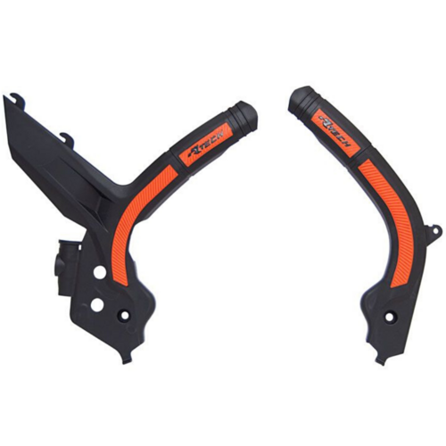 KTM 350 EXC-F 2020-2021 Rtech Frame Guard Black/Orange Plastic