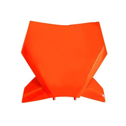 KTM 450 XC-F 2023-2024 Rtech Neon Orange Front Number Plate Direct Replacement