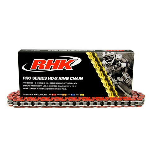 RHK 520 HEAVY DUTY PRO SERIES X-RING MOTORCYCLE CHAIN - RED