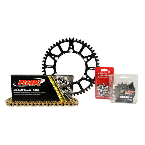 Suzuki DRZ400E 2021-2023 RHK 13/50 Gold MX Chain & Black Alloy Sprocket Kit