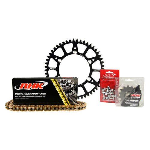 Suzuki DR-Z400E 2021-2023 RHK 14/48 Gold O-Ring Chain & Black Alloy Sprocket Kit