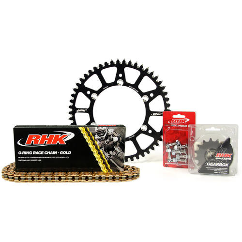 For Suzuki RM250 1982-2012 15T/49T RHK O-Ring Chain & Black Alloy Sprocket Kit 