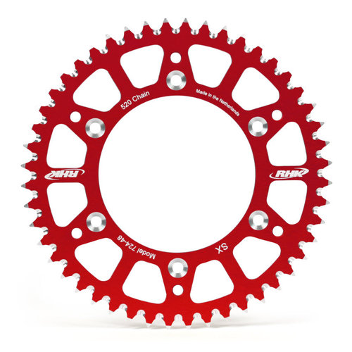 Honda CR125R 1983-2007 48T RHK Aluminium Alloy Rear Sprocket Red 