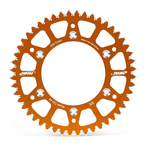 KTM 144 SX 2008 - 52T RHK Aluminium Alloy Rear Sprocket Orange 