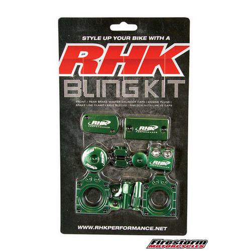 Kawasaki KX450F 2009-2015 RHK Bling Kit Green Anodised Aluminium