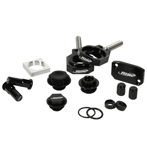Husqvarna TC250 2018 RHK Black Bling Kit Anodised Aluminium Axle Blocks Etc