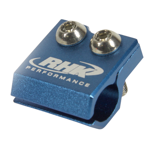 Yamaha YZ125X 2020-2024 RHK Blue Front Brake Hose Clamp Anodised Aluminium