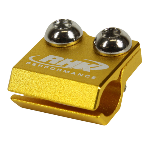 Yamaha YZ250X 2016-2024 RHK Gold Front Brake Hose Clamp Anodised Aluminium