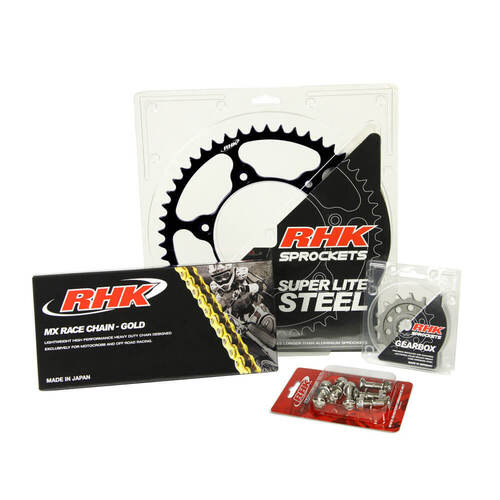 KTM 350 EXC-F 2021-2024 RHK 15/46 Gold MX Chain & Black Super Lite Steel Sprocket Kit