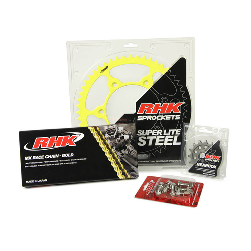 For Suzuki RM-Z450 2006-2012 14T/48T RHK MX Chain & Yellow Steel Sprocket Kit 