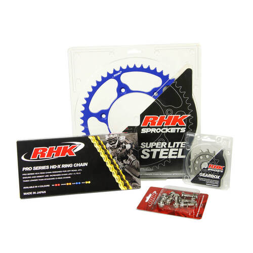 KTM 300 EXC TPI 2021-2022 RHK 15/51 Gold HD-X Chain & Blue Super Lite Steel Sprocket Kit