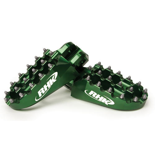 Kawasaki KLX450 2007-2017 RHK Pursuit Alloy Footpegs - Green 