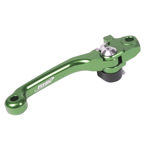 Kawasaki KX450F 2019-2024 RHK Green Flex Front Brake Lever Anodised Aluminium