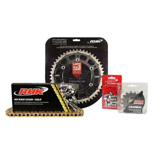 Suzuki DR-Z400E 2021-2023 RHK 14/51 Gold MX Chain & Black Fusion Sprocket Kit