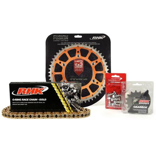 KTM 450 EXC-F 2003-2020 13T/48T RHK O-Ring Chain & Orange Fusion Sprocket Kit 