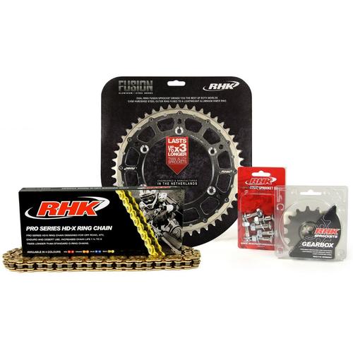 For Suzuki RM125 1980-2012 13T/52T RHK X-Ring Chain & Black Fusion Sprocket Kit 