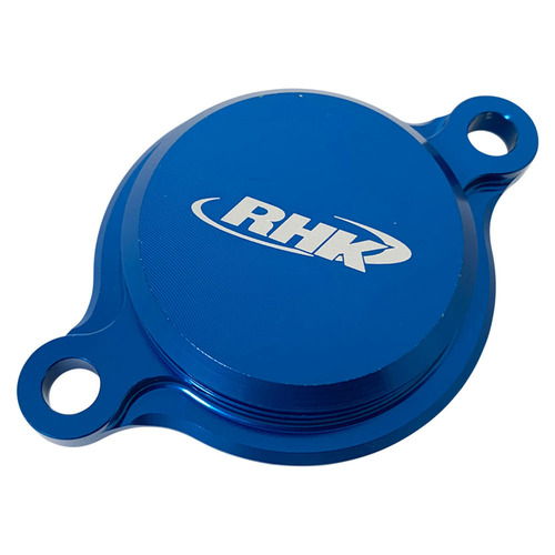 Yamaha YZ450FX 2016-2023 RHK Blue Oil Filter Cover Anodised Aluminium