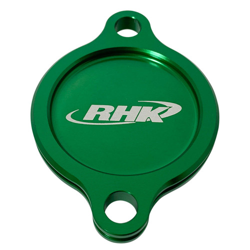 Kawasaki KX450X 2021-2023 RHK Green Oil Filter Cover Anodised Aluminium