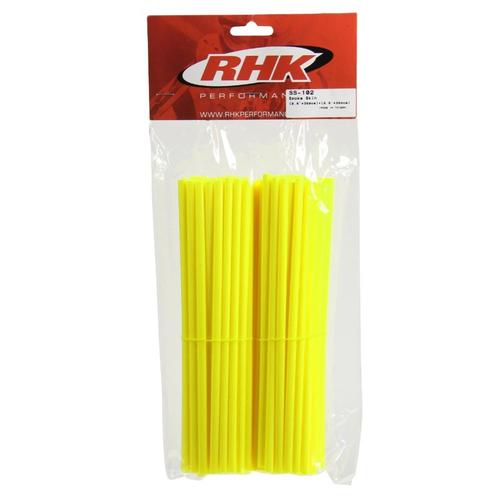 For Suzuki DR-Z400E RHK Front & Rear Wheel Spoke Wraps Covers - Yellow 