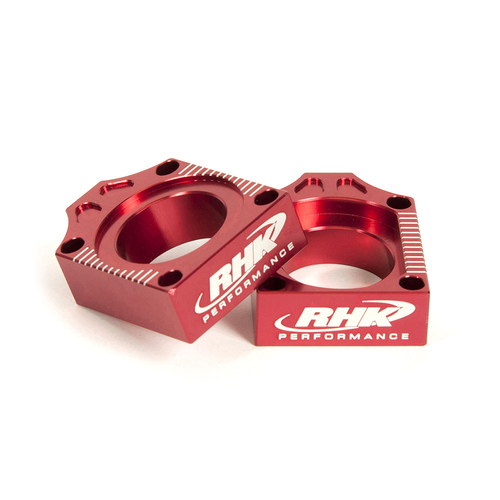 Honda CR250R 2002-2007 RHK Aluminium Axle Block Red Anodised Aluminium