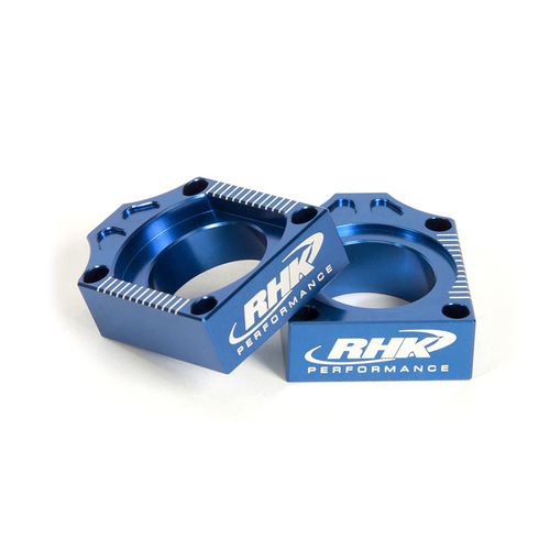 Yamaha YZ125 2002-2021 RHK Aluminium Axle Block Blue Anodised Aluminium