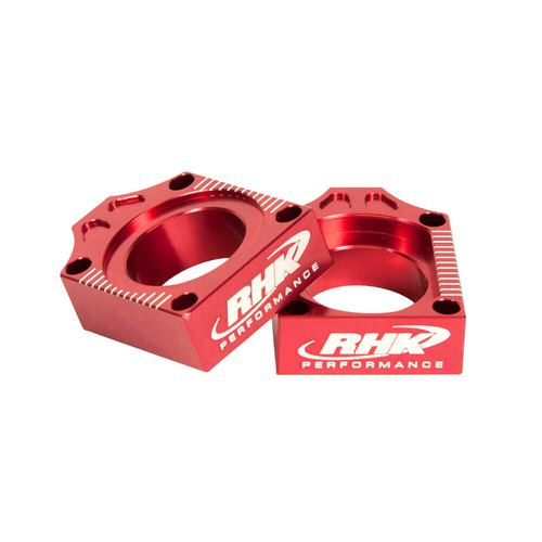 Honda CRF450RX 2017-2024 RHK Red Rear Chain Adjuster Axle Blocks