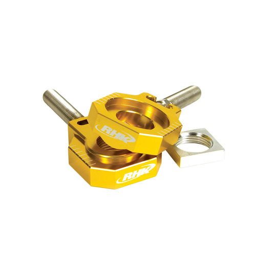 KTM 300 EXC-E 2008 RHK Gold Rear Chain Adjuster Rear Axle Blocks Adjusters