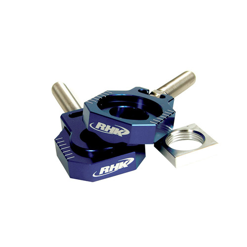 KTM 350 EXC-F 2024 RHK Blue Rear Chain Adjuster Rear Axle Blocks Adjusters