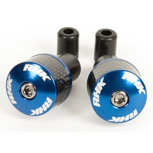 RHK Carbon Fiber Motorcycle Road Bike Handlebar Bar Ends - Blue
