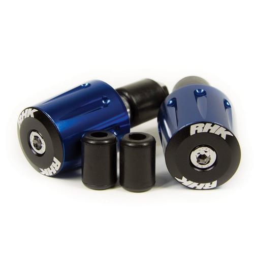 RHK Heavy Duty Motorcycle Road Bike Handlebar Bar Ends - Blue