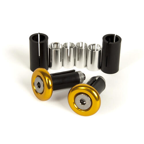 RHK Motorcycle MX Handlebar Bar Ends Gold