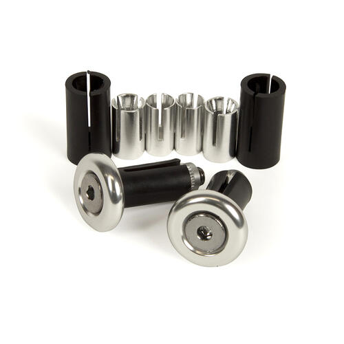 RHK Motorcycle MX Handlebar Bar Ends Silver