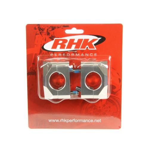 RHK Silver Tapered Handlebar 20mm Riser Clamps Mounts Suit Yam 07-08, KTM & Husky
