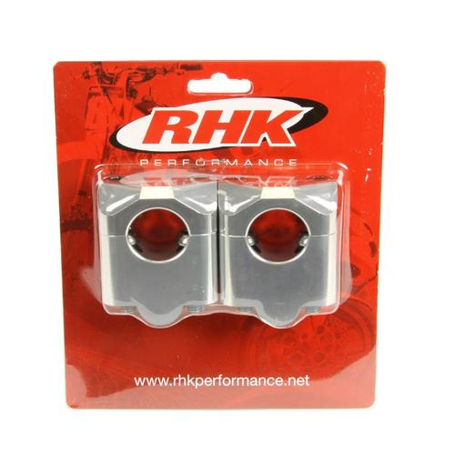 RHK Silver Tapered Handlebar 35mm Riser Clamps Adaptor Mounts