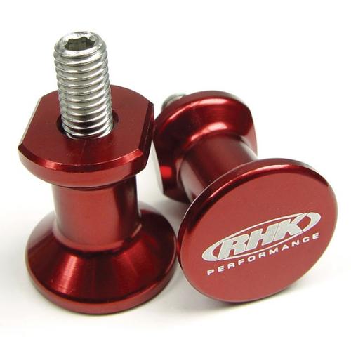 RHK Swingarm Pick-Up Knobs CBR VFR VTR All Models 8mm Red Anodised Aluminium