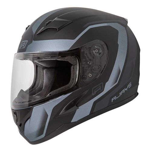 Rjays Grid Aerodynamic Motorcycle Road Helmet Matte Black Grey