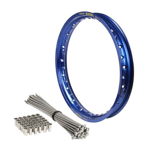 Husaberg FX450 2010-2011 18x2.15 OEM Rear Bulldog Spoke Set & Blue Excel Rim